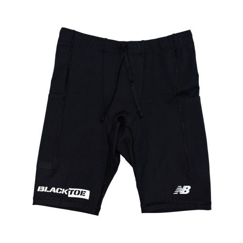 New Balance Men's Sleek Pocket Half Tight 9" Men's Shorts - BlackToe Running#colour_black