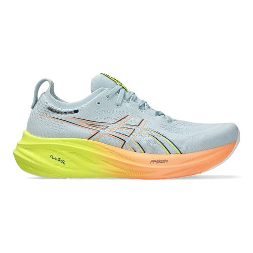 Asics Women's Gel-Nimbus 26 Paris - BlackToe Running#colour_cool-grey-safety-yellow