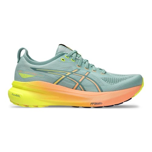 Asics Women's Gel-Kayano 31 Paris - BlackToe Running#colour_light-celadon-safety-yellow