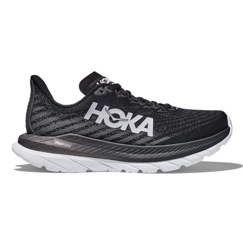 Hoka Women's Mach 5 - Black & Castlerock Women's Shoes - BlackToe Running#colour_black-castlerock