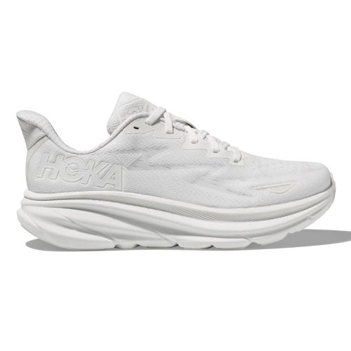 Hoka Men's Clifton 9 Men's Shoes - BlackToe Running#colour_white-white