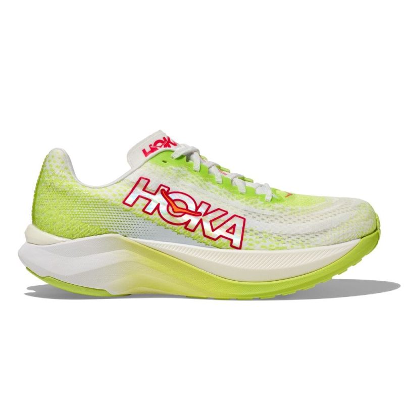 Hoka Men's Mach X Men's Shoes - BlackToe Running#colour_lettuce-white