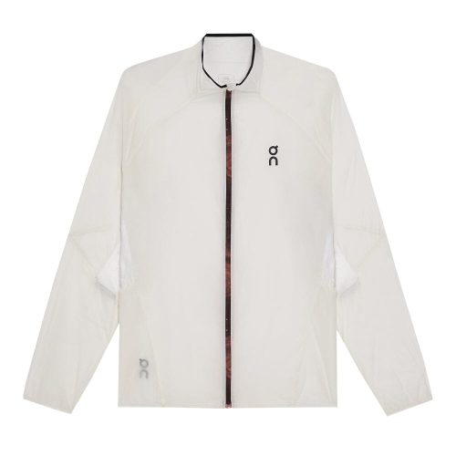 On Men's Zero Jacket - BlackToe Running#colour_white-flame