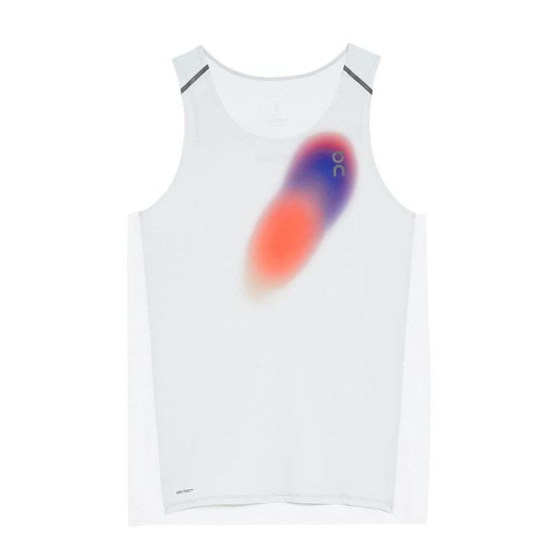 On Men's Performance Tank - Prism Capsule - BlackToe Running#colour_glacier