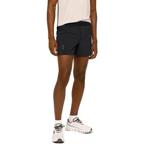 On Men's 5 Lightweight Shorts - BlackToe Running#colour_black