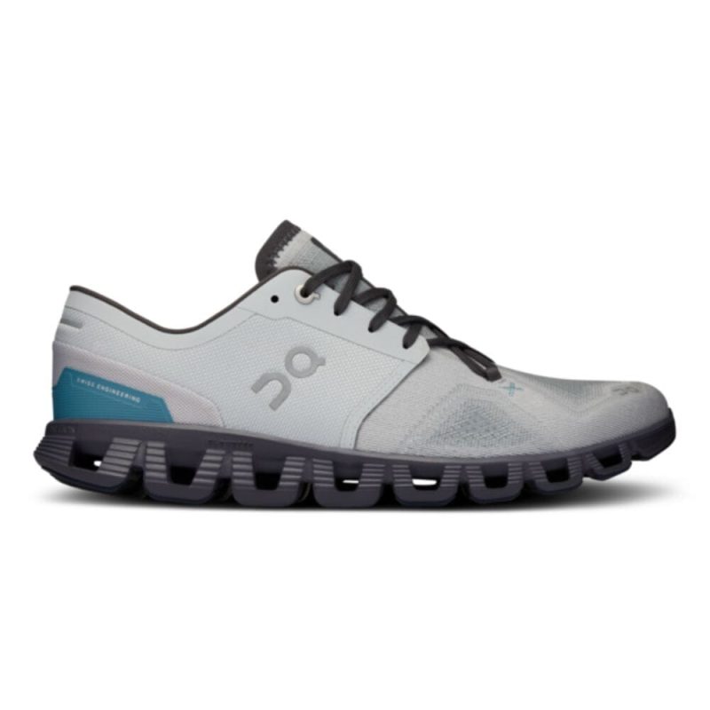 On Running Men's Cloud X 3 Men's Shoes - BlackToe Running#colour_glacier-iron