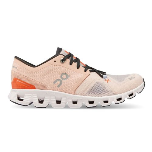 On Running Women's Cloud X 3 Women's Shoes - BlackToe Running#colour_rose-sand