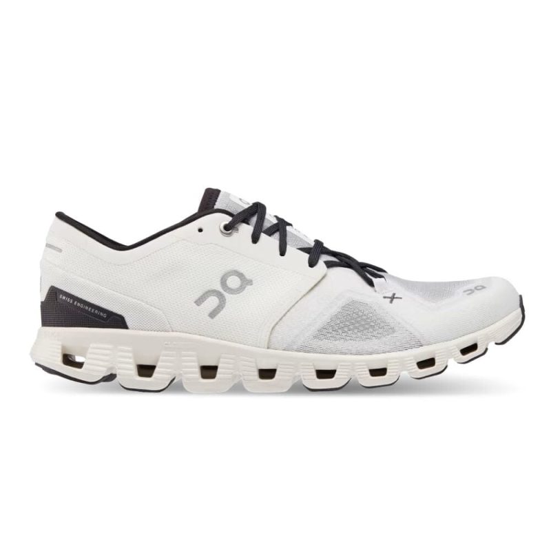 On Running Men's Cloud X 3 Men's Shoes - BlackToe Running#colour_ivory-black