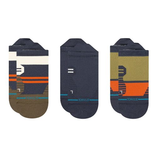 Stance Run Route Ultra Tab Socks 3-Pack - BlackToe Running#colour_navy