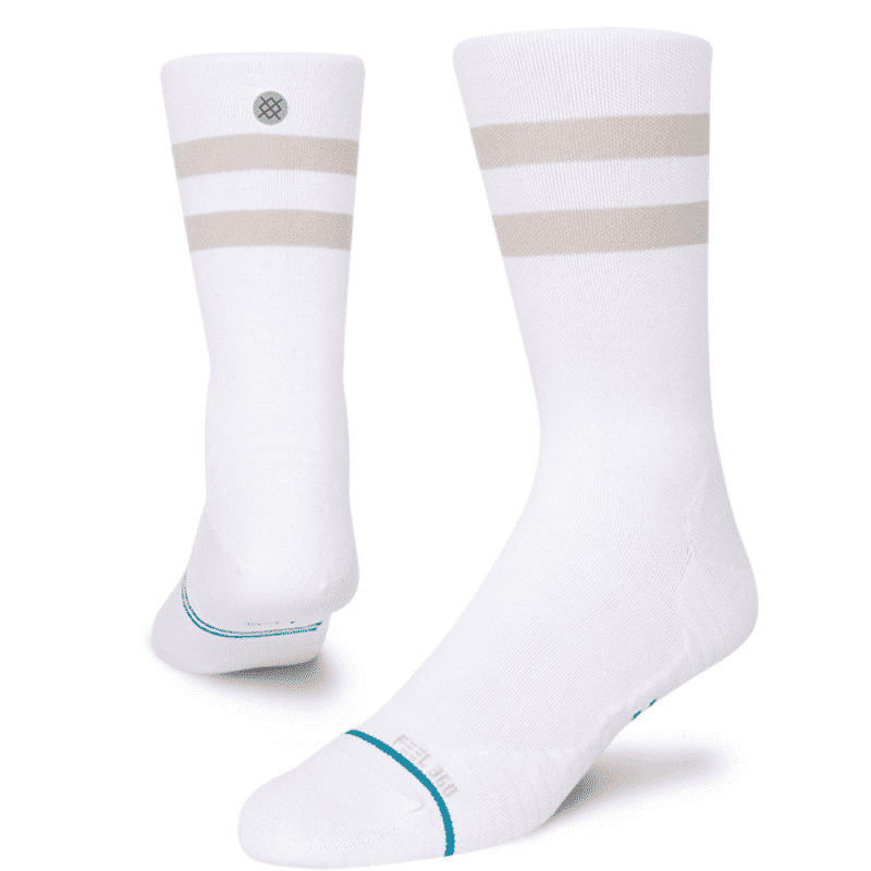 Stance Unisex - Run Franchise - Ultralight Crew Socks - BlackToe Running#colour_white