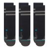 Stance Unisex - Run Franchise -  Ultralight Crew 3-Pack - BlackToe Running#colour_black