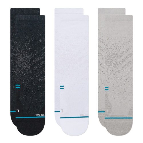 Stance Run Light Crew Socks 3-Pack Socks - BlackToe Running - Small