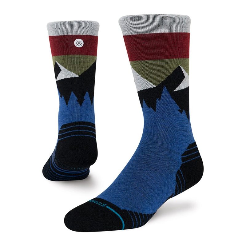 Stance Run Light Wool Crew Socks - BlackToe Running#colour_cobaltblue