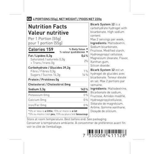 BICARB SYSTEM 12 Nutrition Facts