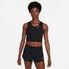 Nike Women's Dri-FIT Race Crop Women's Tops - BlackToe Running#colour_black-reflective-silver