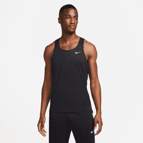 Nike Men's Dri-Fit Fast Singlet Men's Tops - BlackToe Running - Black