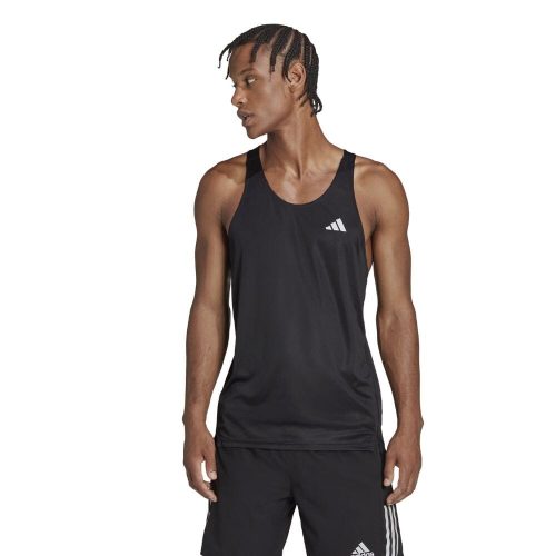 Adidas Men's Own the Run Singlet - BlackToe Running#colour_black