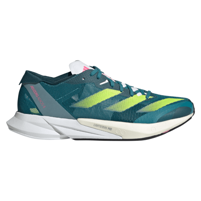 Adidas Women's Adizero Adios 8 Women's Shoes - BlackToe Running#colour_arctic-fusion-lucid-lemon-pink