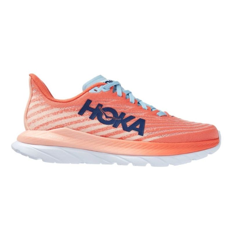 Hoka One One Women's Mach 5 - BlackToe Running#colour_camellia-peach-parfait