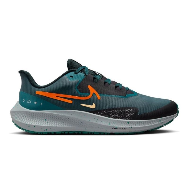 Nike Men's Air Zoom Pegasus 39 Shield Men's Shoes - BlackToe Running#colour_deep-jungle-safety-orange