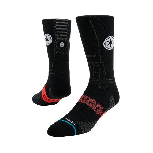 Stance Men's Run Light Star Wars- Star Destroyer - Crew Socks - BlackToe Running - M