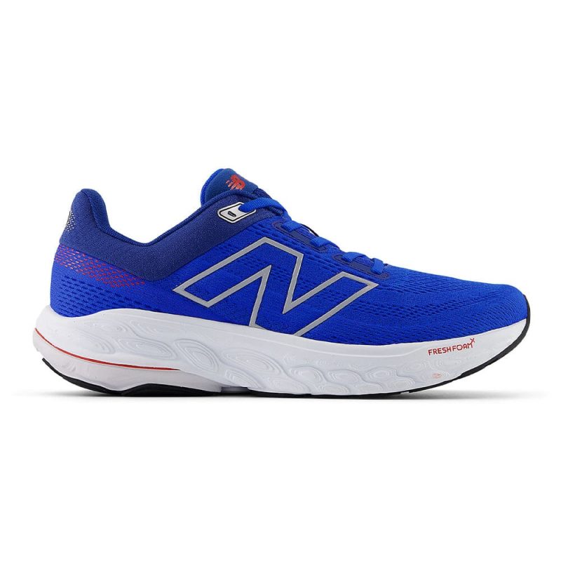 New Balance Men's Fresh Foam X 860v14 - BlackToe Running#colour_blue-oasis-white-true-red