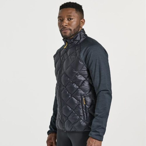 Saucony Men's Boulder Oysterpuff Jacket - BlackToe Running#colour_black