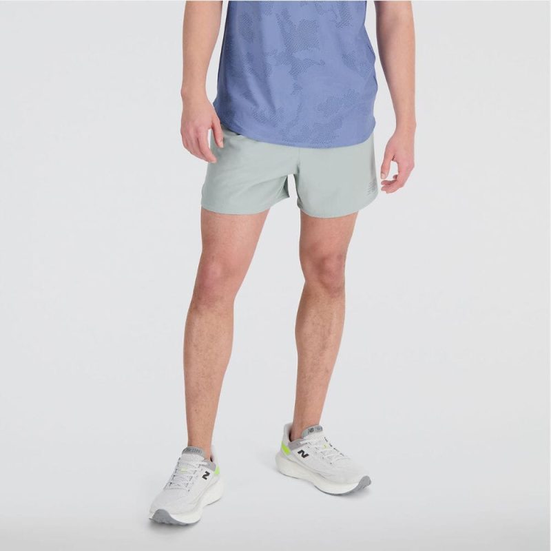 New Balance Men's Impact Run 5 Inch Short Men's Bottoms - BlackToe Running#colour_juniper