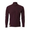 Tracksmith Men's Turnover Half Zip - BlackToe Running#colour_wine