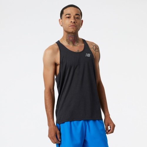 New Balance Men's NB ICEx Impact Run Singlet - BlackToe Running#colour_black