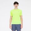 New Balance Men's Impact Run Short Sleeve Men's Tops - BlackToe Running#colour_cosmic-pineapple-heather