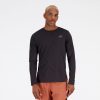 New Balance Men's Q Speed Jacquard Long Sleeve Men's Tops - BlackToe Running#colour_black