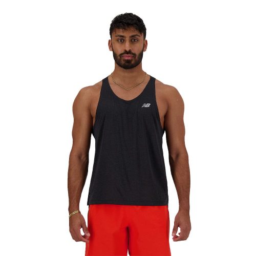 New Balance Men's Athletics Singlet Men's Top - BlackToe Running#colour_black