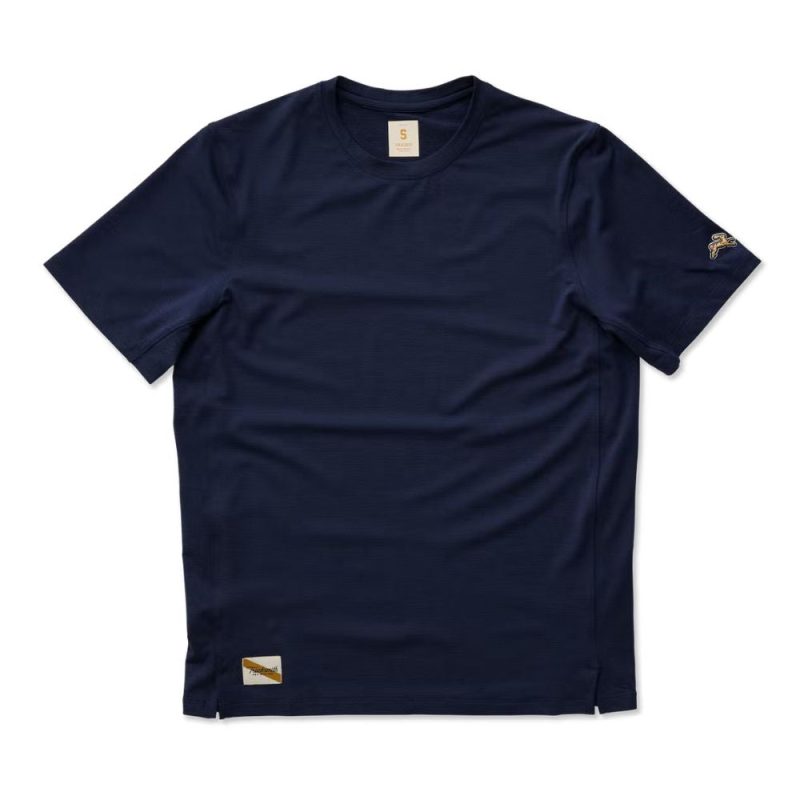 Tracksmith Men's Session Tee Men's Tops - BlackToe Running#colour_navy-blue