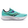 Saucony Women's Ride 15 - BlackToe Running#colour_cool-mint-acid