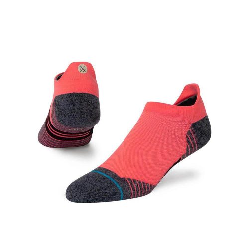 Stance Unisex Ultra Tab Socks - BlackToe Running#colour_neon-pink