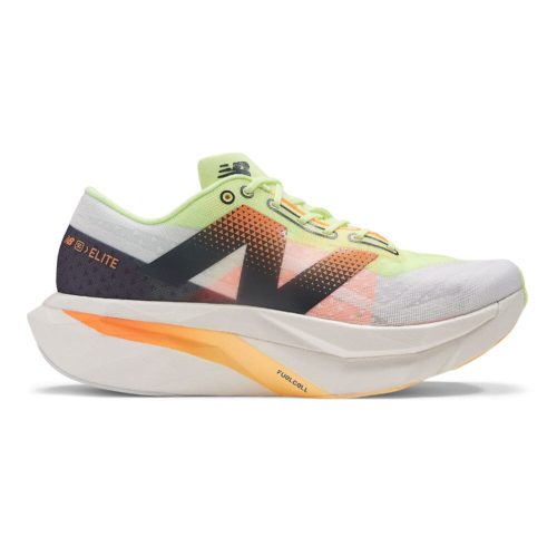 New Balance Men's FuelCell Supercomp Elite v4 - BlackToe Running#colour_white-bleached-lime-glo-hot-mango