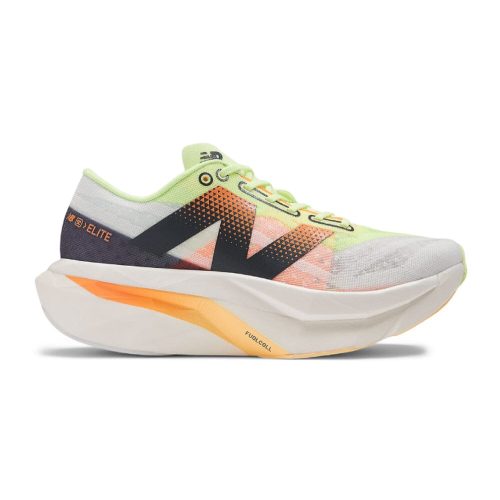 New Balance Women's FuelCell SuperComp Elite v4 - BlackToe Running#colour_white-bleached-lime-glo-hot-mango