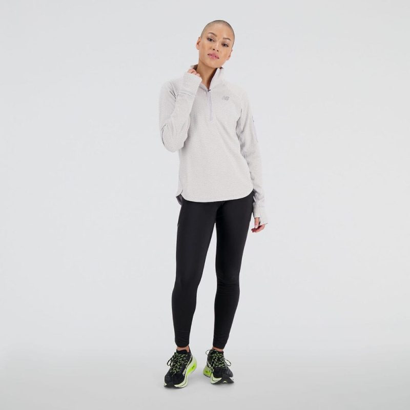 NewBalanceWomen sHeatGridHalfZipGreyVioletHeather7