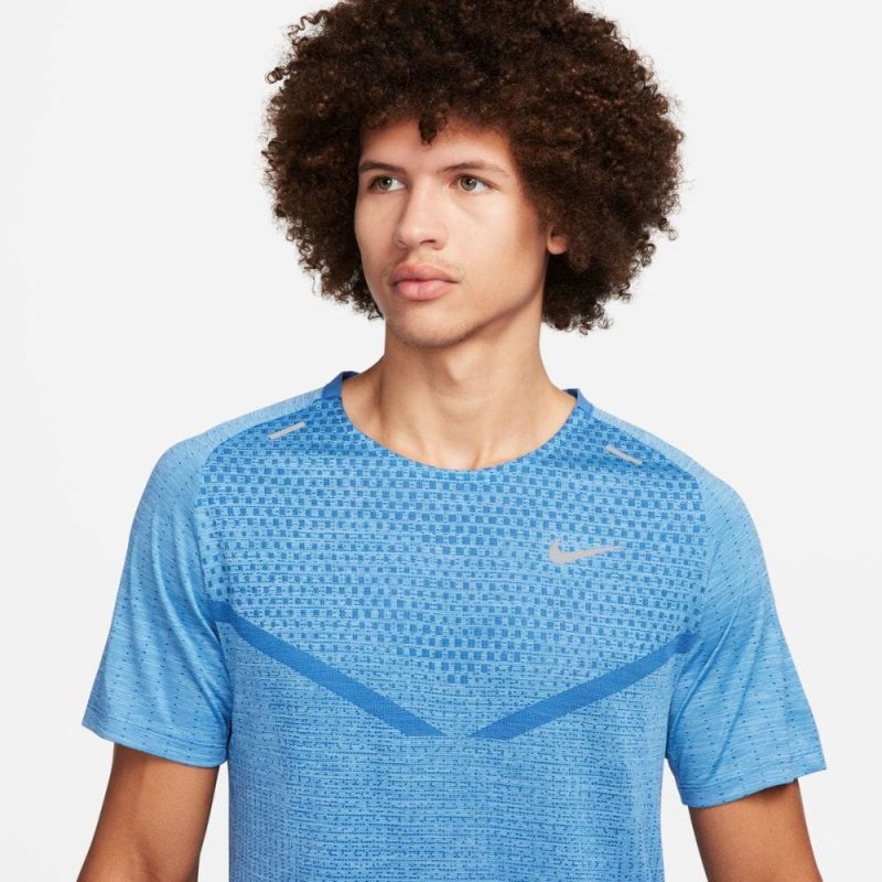 NikeMen sDri FITADVTechknitUltraShortSleeveSTARBLUEREFLECTIVESILVER 4