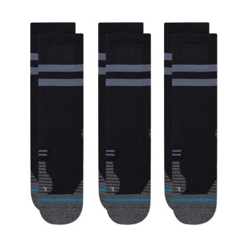 Stance Run Lite Crew 3-Pack Socks - BlackToe Running - Large