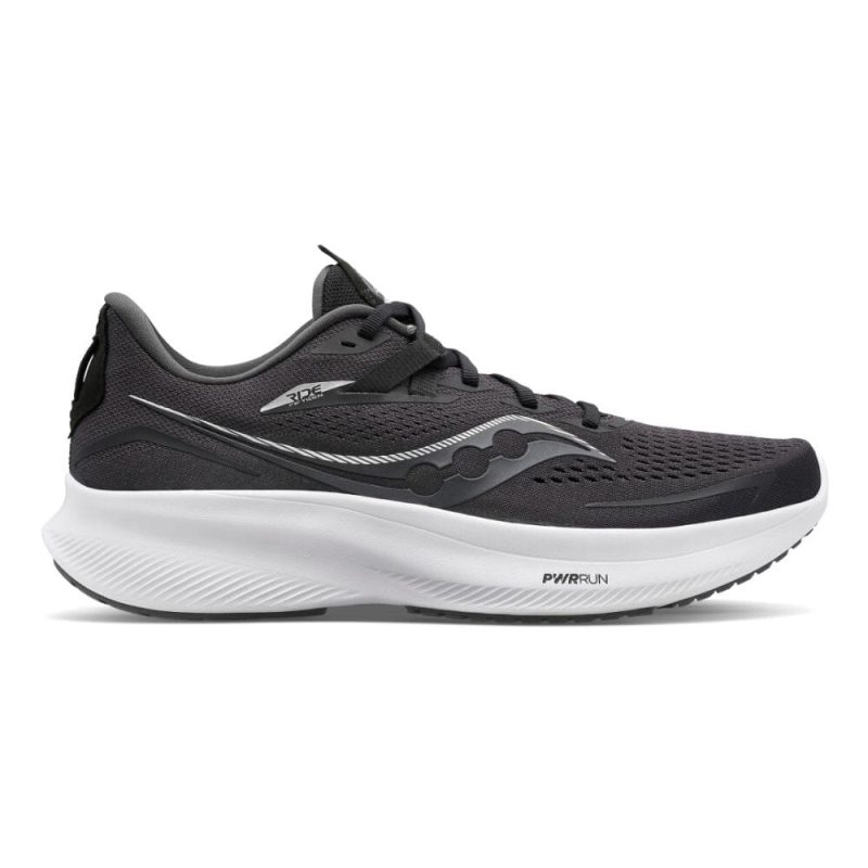 Saucony Women's Ride 15 - BlackToe Running#colour_black-white