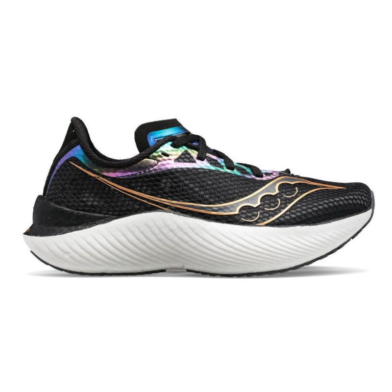 Saucony Women's Endorphin Pro 3 - BlackToe Running#colour_black-goldstruck