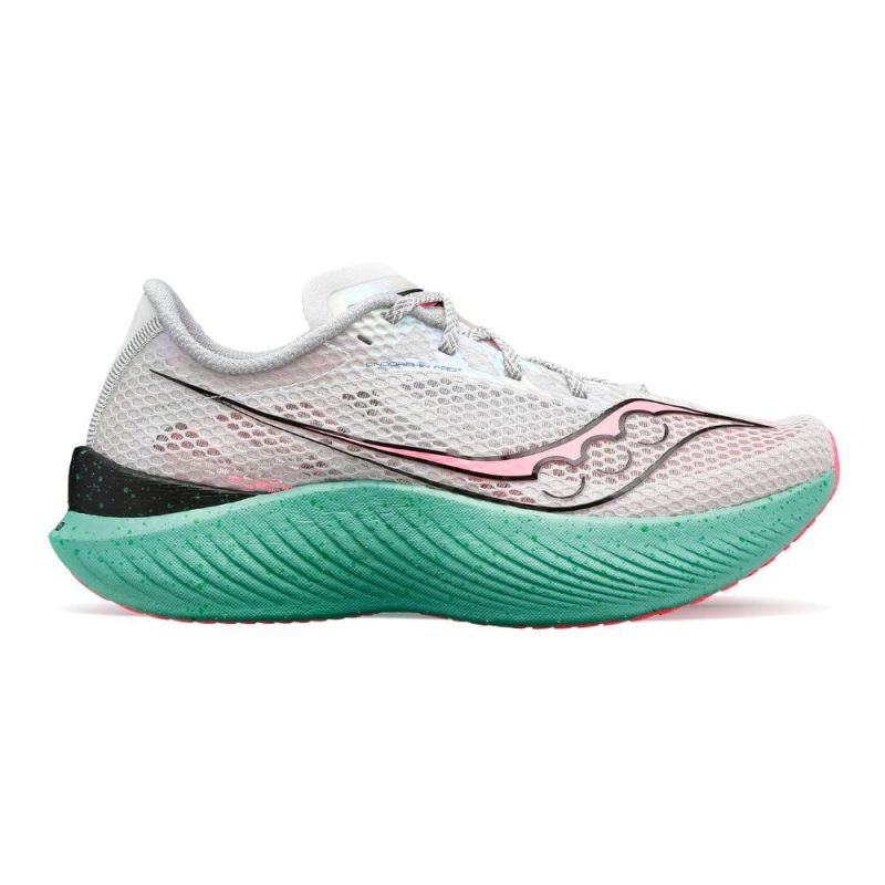 Saucony Women's Endorphin Pro 3 - BlackToe Running#colour_fog-vizipink