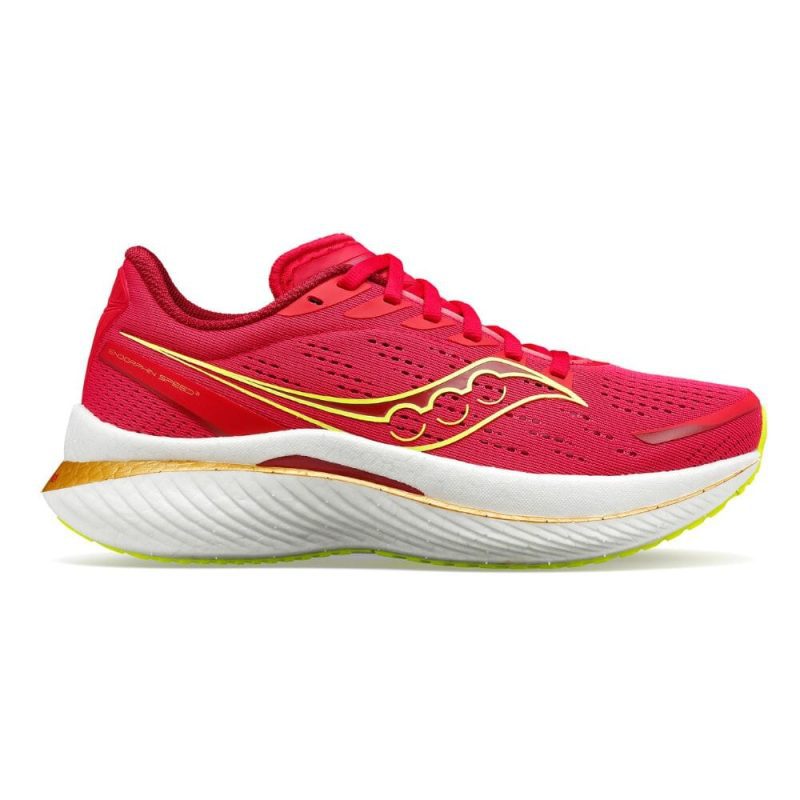 Saucony Women's Endorphin Speed 3 - BlackToe Running#colour_red-rose