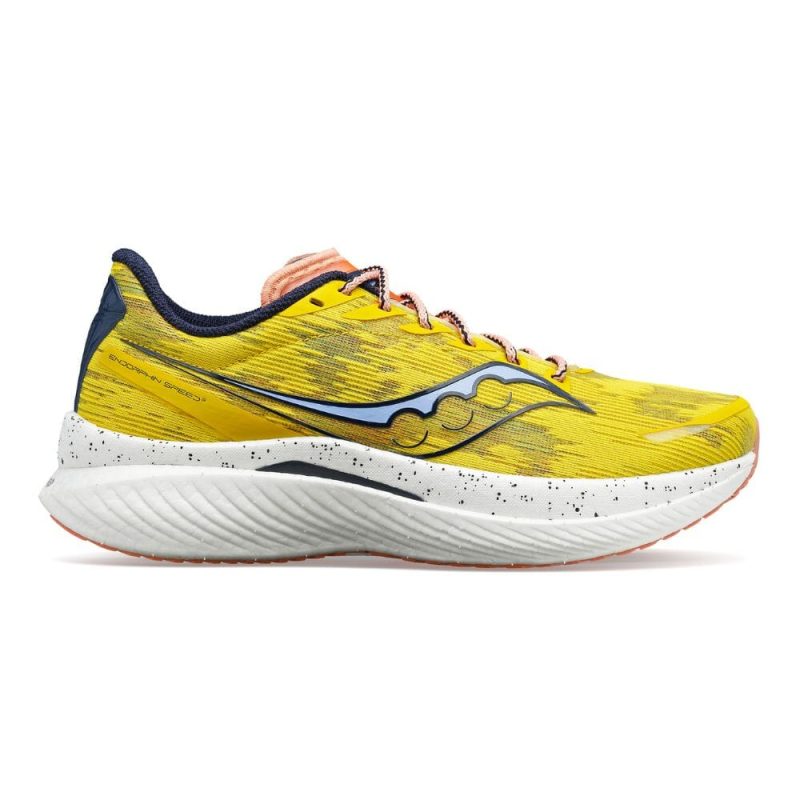 Saucony Women's Endorphin Speed 3 - BlackToe Running#colour_sulphur-yellow