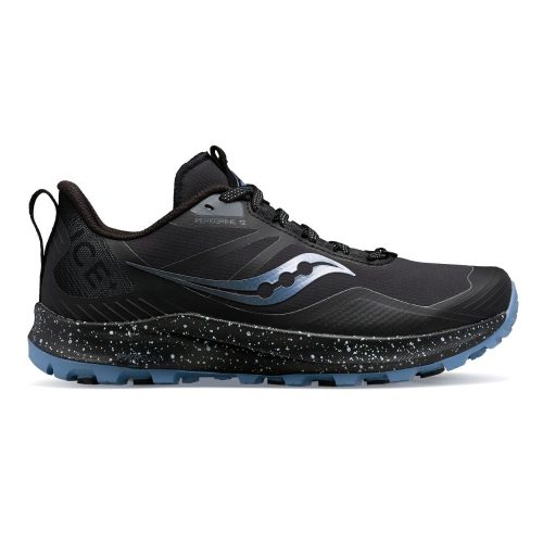 Saucony Women's Peregrine ICE+ 3 Women's Shoes - BlackToe Running#colour_black-summit