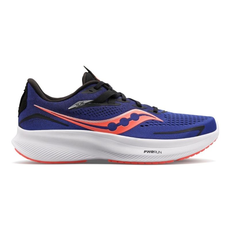 Saucony Men's Ride 15 - BlackToe Running#colour_sapphire-vizired