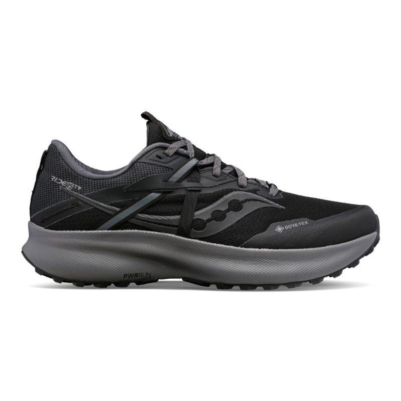 Saucony Men's Ride 15 TR GTX Men's Shoes - BlackToe Running#colour_black-charcoal