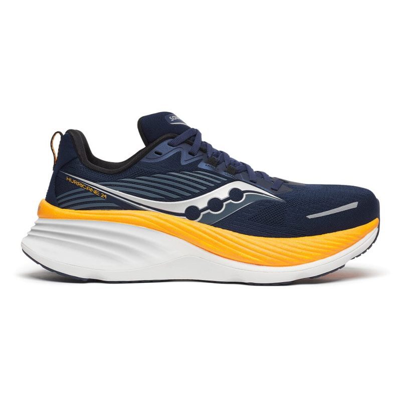 Saucony Men's Hurricane 24 - BlackToe Running#colour_navy-peel